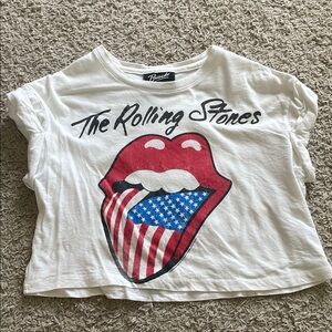 Rolling Stones White Graphic Tee